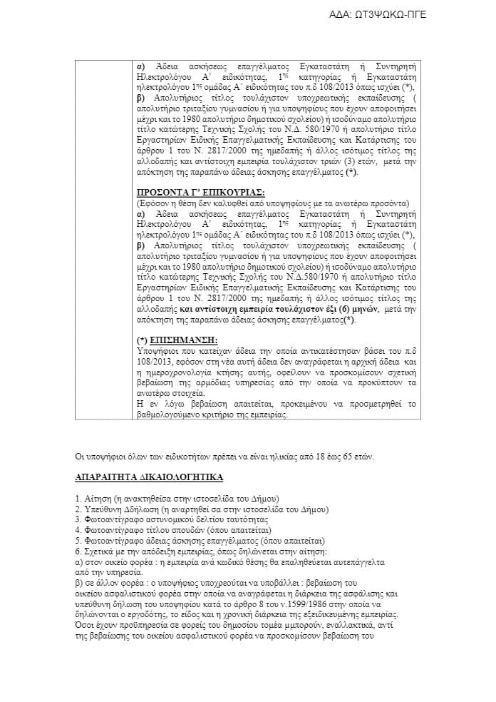 dimos milos proslhpseis 2021b