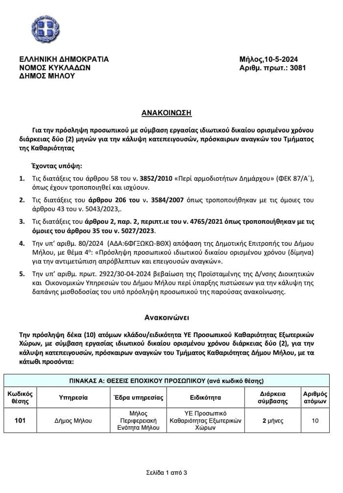 dimos milos proswpiko 130524 min